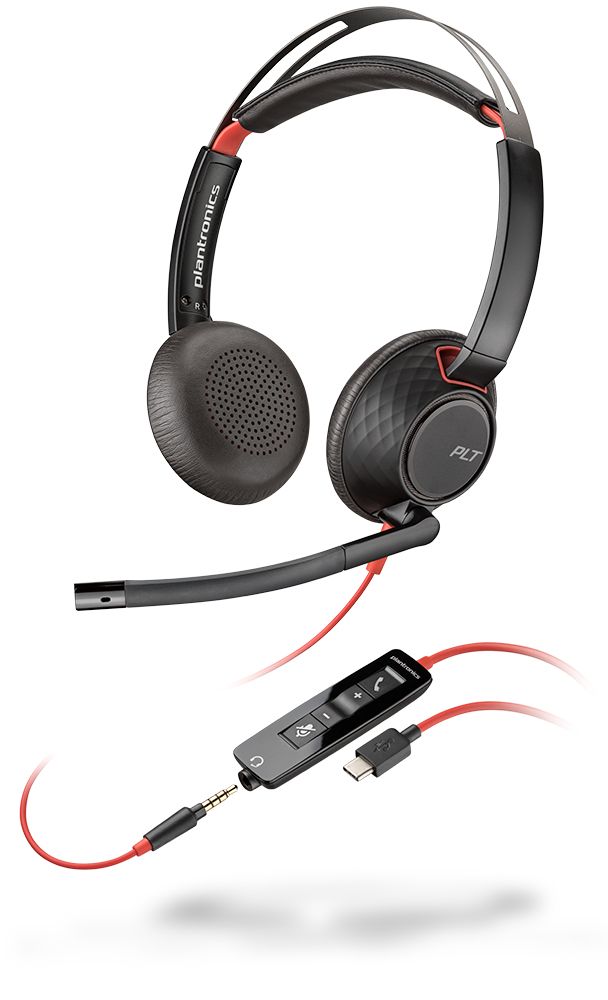 POLY Blackwire 5220 Headset - USB Type-C - Zwart