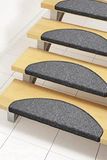 andiamo Trapmat Bob, melange-effect, getuft (15 stuks), antraciet, zeer duurzaam, kunststof, set matten