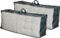 Lesli Living Housse de coussin de jardin - 2x - 4 housses de coussin de chaise - 130 x 50 cm - Gris