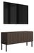 3xE living Meuble TV 100 cm, 1 porte, chêne Dunin, pieds droits noirs