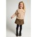 LOOXS little korte spijkerrok met panterprint - beige
