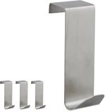 Merkloos 12x Deurhaak RVS - S-vorm - Ophanghaken - Zilver