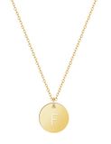 good.designs Halsketting 18 K verguld met lettermunt F