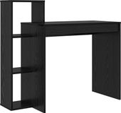 vidaXL Bureau Zwart Eikenhout Bewerkt Hout 100 x 40 x 90 cm
