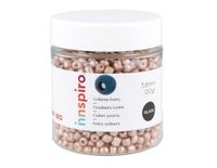 INNSPIRO Ronde glazen steen ivoor, roze, 3,8 mm. 6/0 120 g