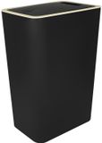 Azomor® Poubelle élégante et étroite avec couvercle pop-up pour divers espaces - Noir