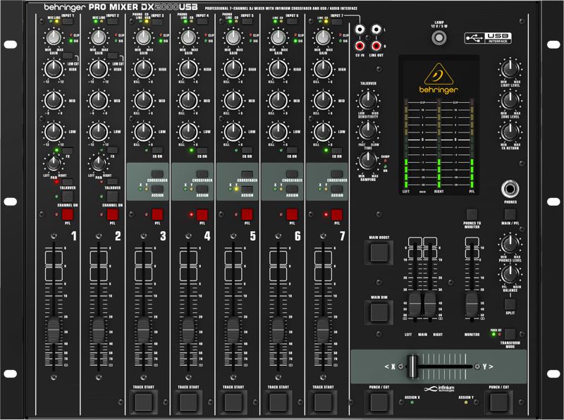 Behringer DX2000USB Professionele 7-kanaals DJ-mixer