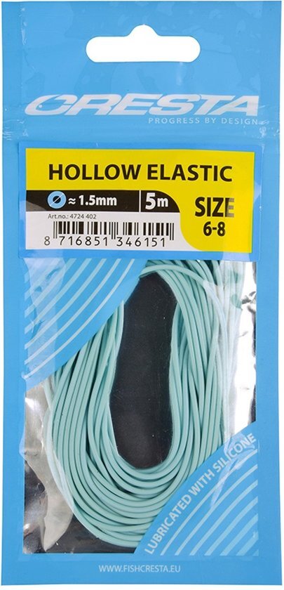 - Cresta Hollow Elastic 1.5mm 5.00m Light Blue