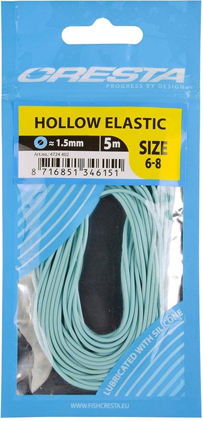 Cresta Hollow Elastic 1.5mm 5.00m Light Blue