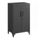JOYFURNOS Armoire de rangement en métal avec portes verrouillables et étagères - Noir