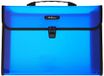 Plus Office 180216 aktetas met 2 vakken voor A4, transparant blauw