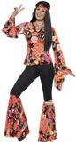Generik Hippie Kostuum Zwart/Veelkleurig Vrouwen - Volwassenen