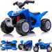 Sun Baby Voiture électrique pour enfants quad, 3km/h, quad pour enfants, voiture pour enfants à partir de 18 mois, lampe LED, jouet (Bleu)