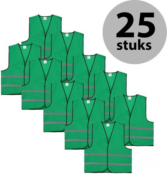 Ciclón Sports Veiligheidshesje - Veiligheidsvest - Kind - Groen - 25 stuks