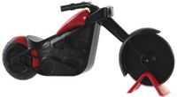 Item International Pizzasnijder Motorfiets - luxe pizza cutter - RVS - 22 x 10 cm - zwart/rood