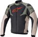 Alpinestars T-Jaws V3 veste textile moto imperméable, noir/olive, taille M