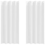 vidaXL Blackout Gordijnen met Ringen 2 st Zuiver Wit 245 x 140 cm