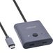 InLine USB-C switch, bidirectional switch, 10Gb/s, 100W