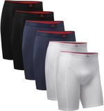 DANISH ENDURANCE Bamboe Boxershorts - Boxers met Lange Pijpen Ademend Ondergoed - Heren - 6 paar - M