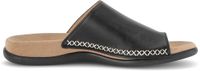 Gabor Dames Platte Sandalen Zwart Leer Maat 38