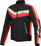Alpinestars T-Dyno WR Zwart Fel Rood Ecru Motorjas - Maat S