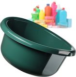 KADAX Kunststof kom, spoelbak in verschillende maten en kleuren, robuuste wasbak, universele kom, spoelbak voor badkamer, wasruimte (25 l, groen)