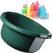 KADAX Kunststof kom, spoelbak in verschillende maten en kleuren, robuuste wasbak, universele kom, spoelbak voor badkamer, wasruimte (25 l, groen)