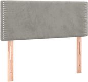 vidaXL Hoofdbord 80x5x78/88 cm Velours Lichtgrijs