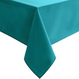 Hiasan Rechthoekig tafelkleed - waterbestendig en morsbestendig keukenwasbaar polyester tafelkleed voor tafels van 150 x 200 cm, turquoise