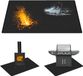 Ibenzoa® Tapis de grill ignifuge de haute qualité pour une protection extérieure optimale de 100 x 180 cm