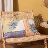 furn. Tulna Geborduurd Katoen Piped Feather Rich Gevuld Kussen