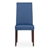 Eysa Luz Elastische stoelhoes met rugleuning, set van 2, blauw