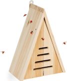 Merkloos Relaxdays Insectenhotel voor tuin met 4 ingangen van onbehandeld dennenhout