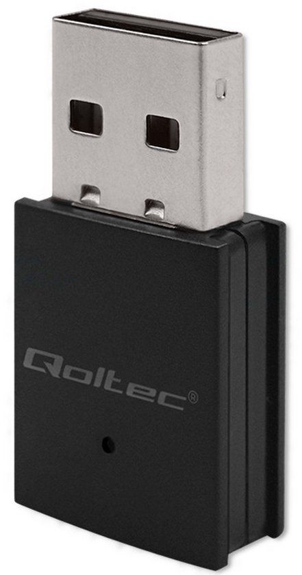 Qoltec - Ultra Snelle Draadloze Mini Adapter - WiFi 5 - Dual-band - 600 Mbps - BT 4.0 - USB 2.0