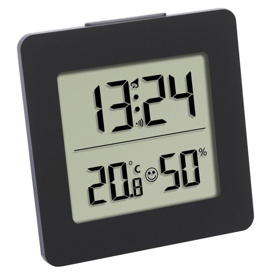 TFA 30.5038.01 Digitale Thermo Hygrometer - Zwart - Vierkant