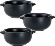 Cosy & Trendy Kleine Tapas/Amuse Soepkommetje - Set van 12x stuks - Zwart - 10 cm