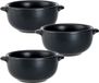 Cosy & Trendy Kleine Tapas/Amuse Soepkommetje - Set van 12x stuks - Zwart - 10 cm