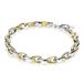 ZINZI zilveren schakelarmband geel verguld 6,4mm breed 20cm ZIA1641BG