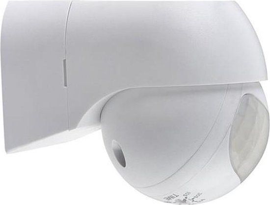 BES LED Bewegingssensor Aigi Tucy Opbouw Rond Mat Wit Kunststof 180° 12m - Spatwaterdicht