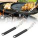 Lève-grille 27 cm - 2 Pièces - Acier inoxydable - Poignée anti-brûlure - Outil multifonctionnel pour barbecue - Haute qualité et durable - Outil de grill