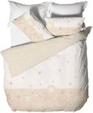 THUN - Dekbedovertrek beige - Line Elegance - 100% katoen - M