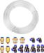 Tuyau pneumatique PU flexible 10 mètres - Transparent avec 8 raccords pneumatiques