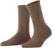 FALKE Shiny eenkleurig lyocell sokken dames bruin - maat 39-42