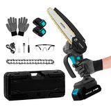 Cecotec MontanaForce Takkenzaag 15,2 cm (6 inch), accu 21 V, 6000 hand, 700 W, snelheid 24500 rpm, smeermiddel met knop, inclusief 2 Nexus-batterijen, koffer, reserveketting en accessoires
