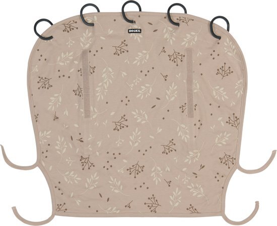 Dooky Universal Cover Zonnescherm Kinderwagen - Romantic Leaves Beige