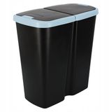 KEDEN COMPACTA Q DUO Afvalscheidingsbak 45L lichtblauw/zwart