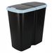 KEDEN COMPACTA Q DUO Afvalscheidingsbak 45L lichtblauw/zwart