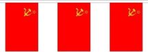 Merkloos / Sans marque Shoppartners Bv USSR/Sovjet Unie Vlaggenlijn - 300 cm - Polyester - Rood