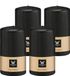 Wiedemann Cilinderkaars/stompkaars - 4x - zwart - 13 x 7 cm - 52 branduren