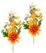 Decoratieve tak met chrysant klaprozen herfstbladeren 42 cm herfsttak kunstbloemen kunstbloemen decoratieve tak kunstbladeren zijden bloem bloemendecoratie tak herfstdecoratie kunsttak enkele bloem